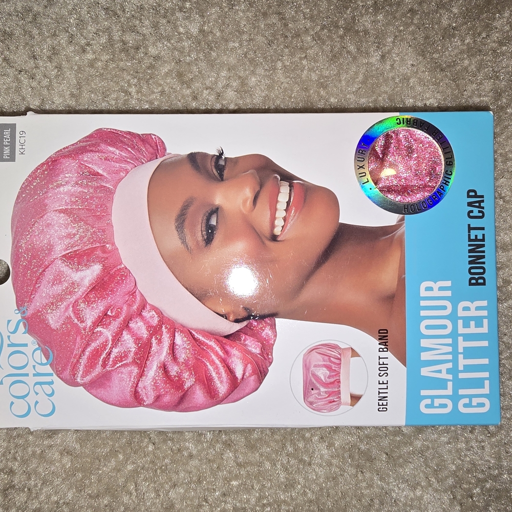 Pink Glamour Glitter Bonnet Cap